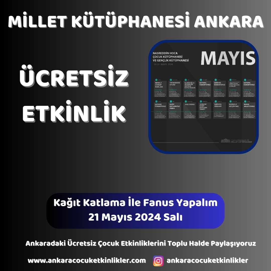 millet kutuphanesi 21 mayis Kagit Katlama Ile Fanus Yapalim