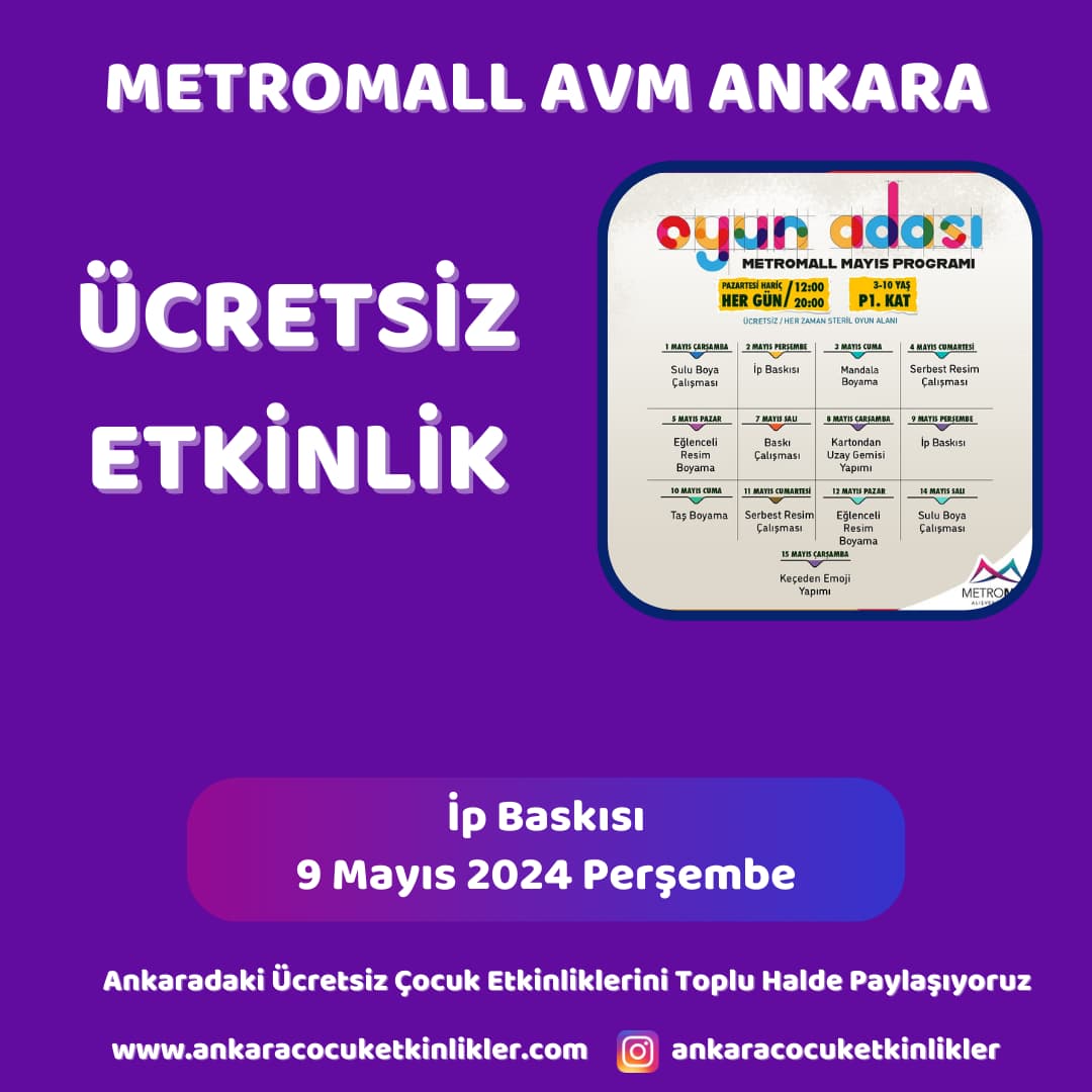 metromall avm 9 mayis Ip Baskisi