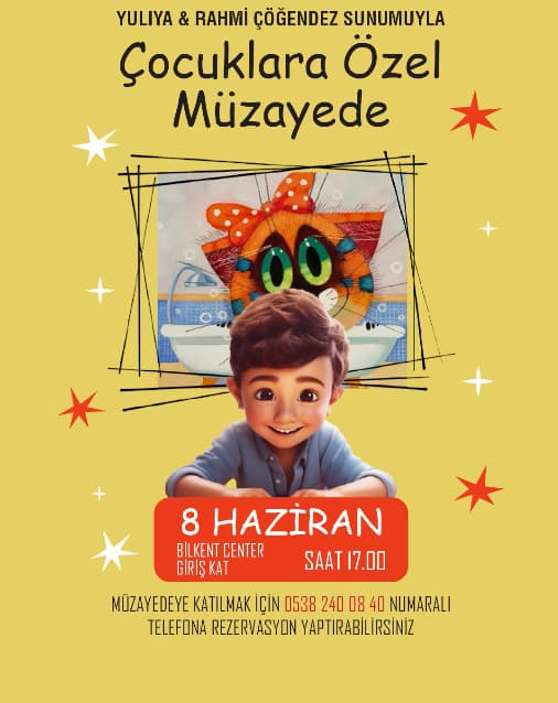 bilkent center avm 8 haziran cocuklara ozel muzayede