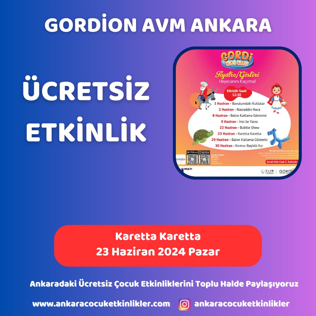 gordion avm 23 haziran Karetta Karetta