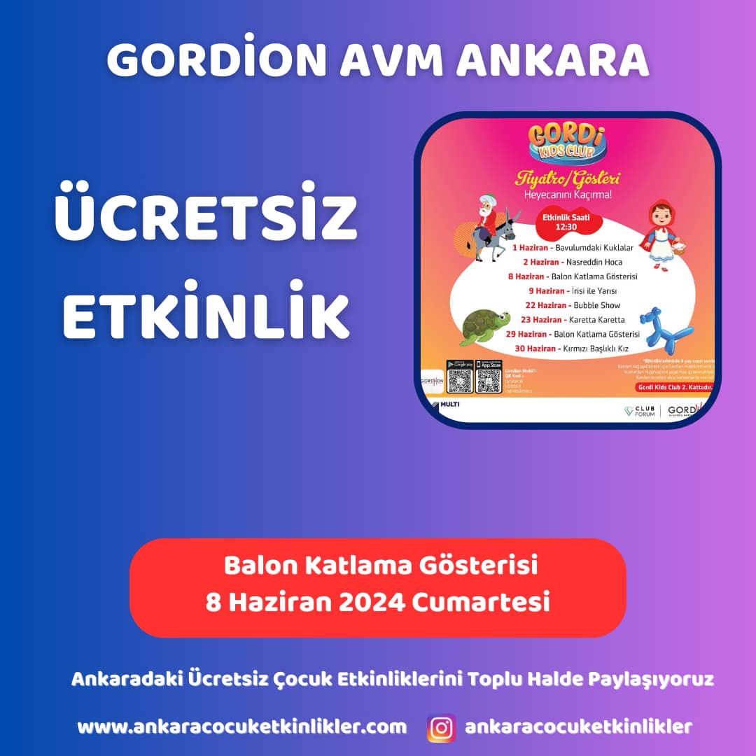 gordion avm 8 haziran Balon Katlama Gosterisi