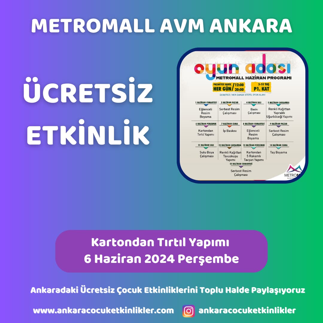 metromall avm 6 haziran Kartondan Tirtil Yapimi