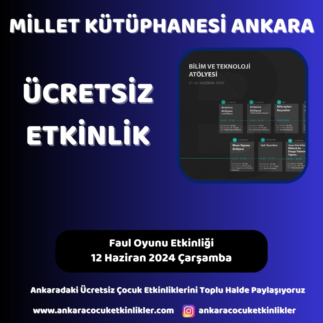 millet kutuphanesi 12 haziran Faul Oyunu etkinlig