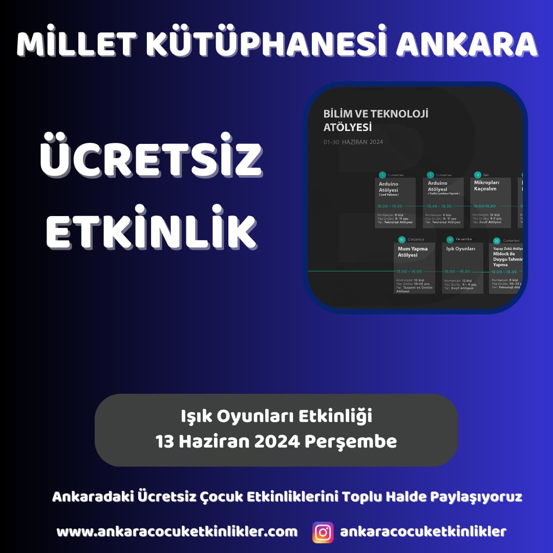 millet kutuphanesi 13 haziran Isik Oyunlari