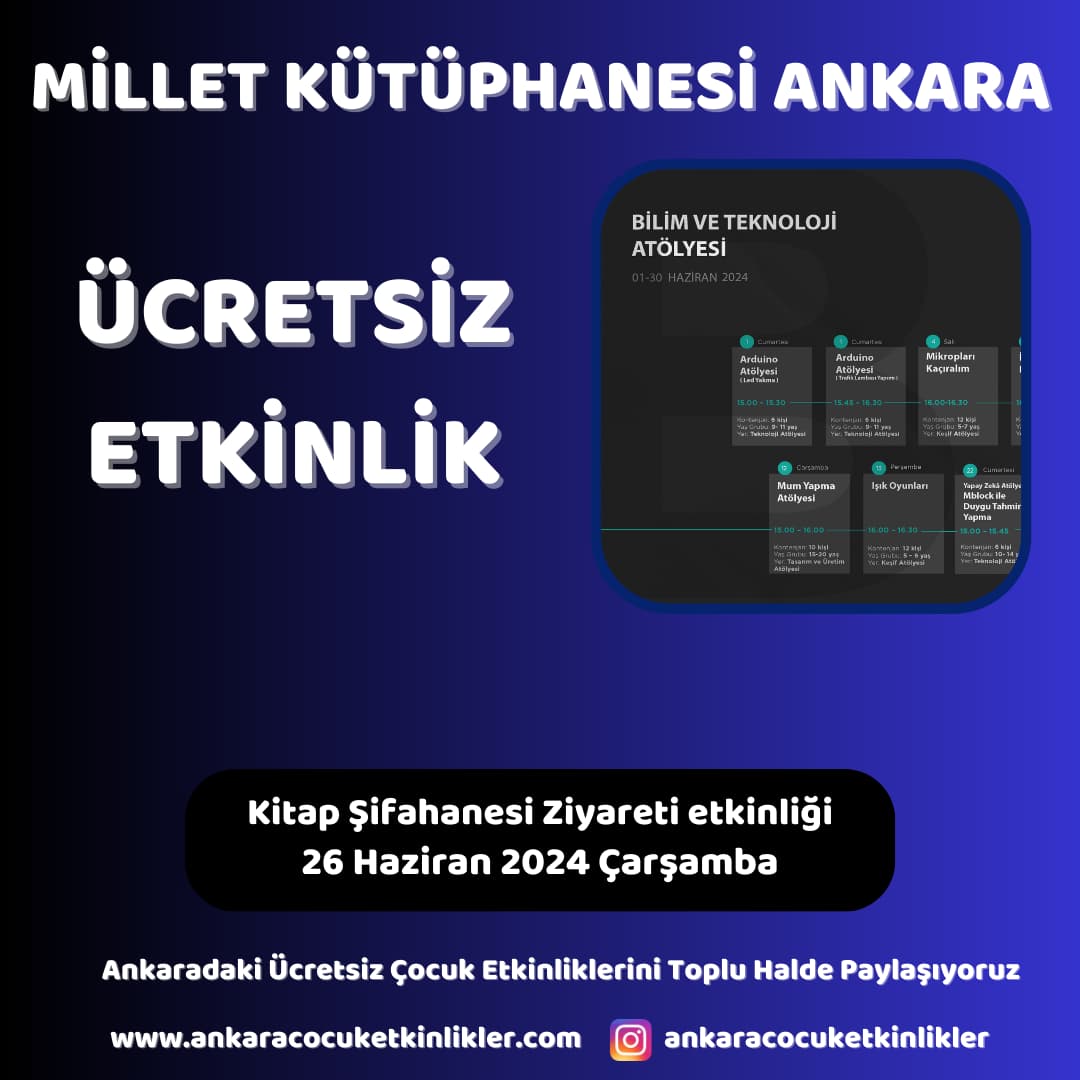 millet kutuphanesi 26 haziran Kitap Sifahanesi Ziyareti etkinligi