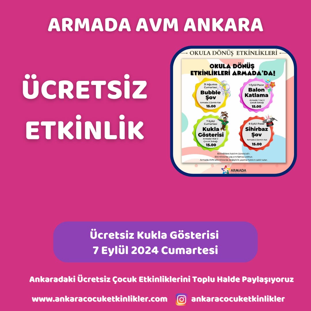 armada av 7 eylul Ucretsiz Kukla Gosterisi