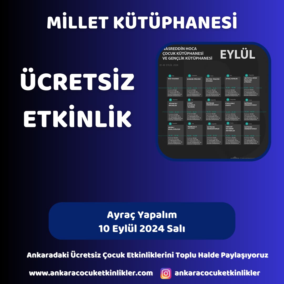 millet kutuphanesi 10 eylul Ayrac Yapalim