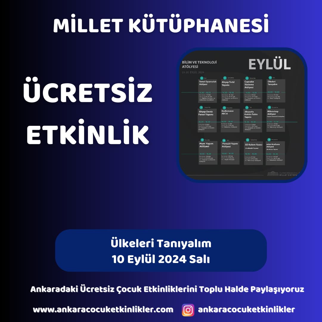 millet kutuphanesi 10 eylul Ulkeleri Taniyalim