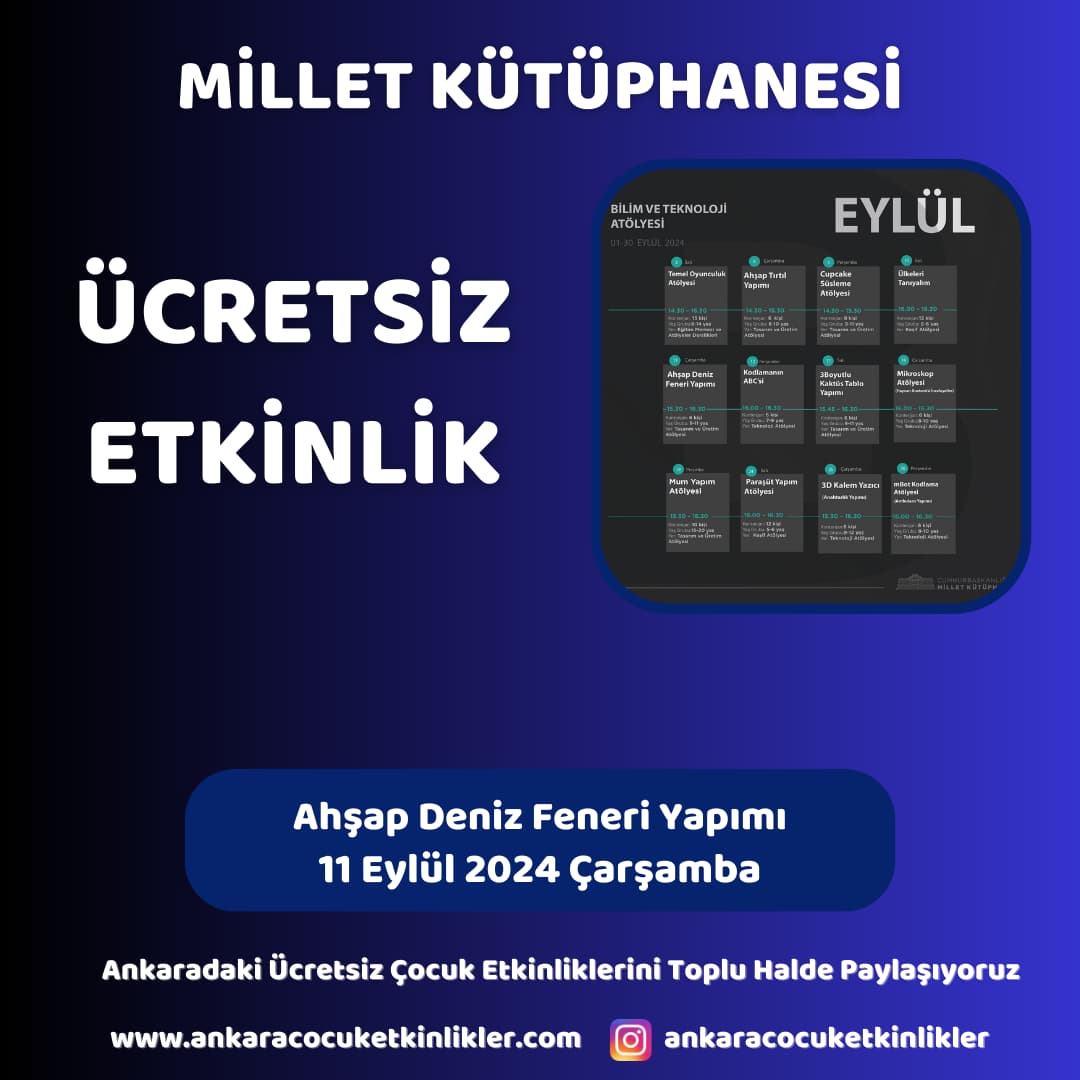 millet kutuphanesi 11 eylul Ahsap Deniz Feneri Yapimi