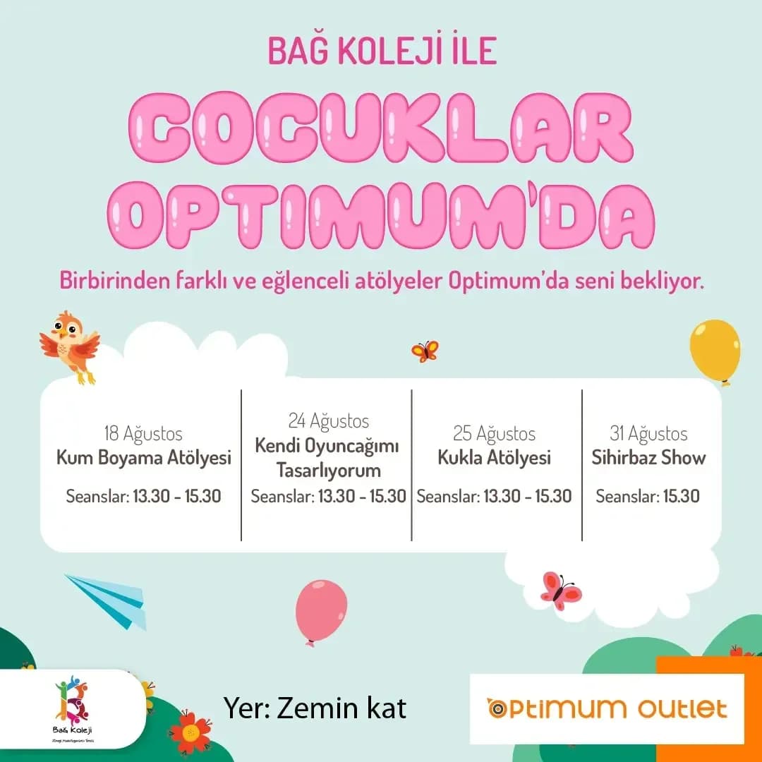 optimum avm cocuk atolyeleri