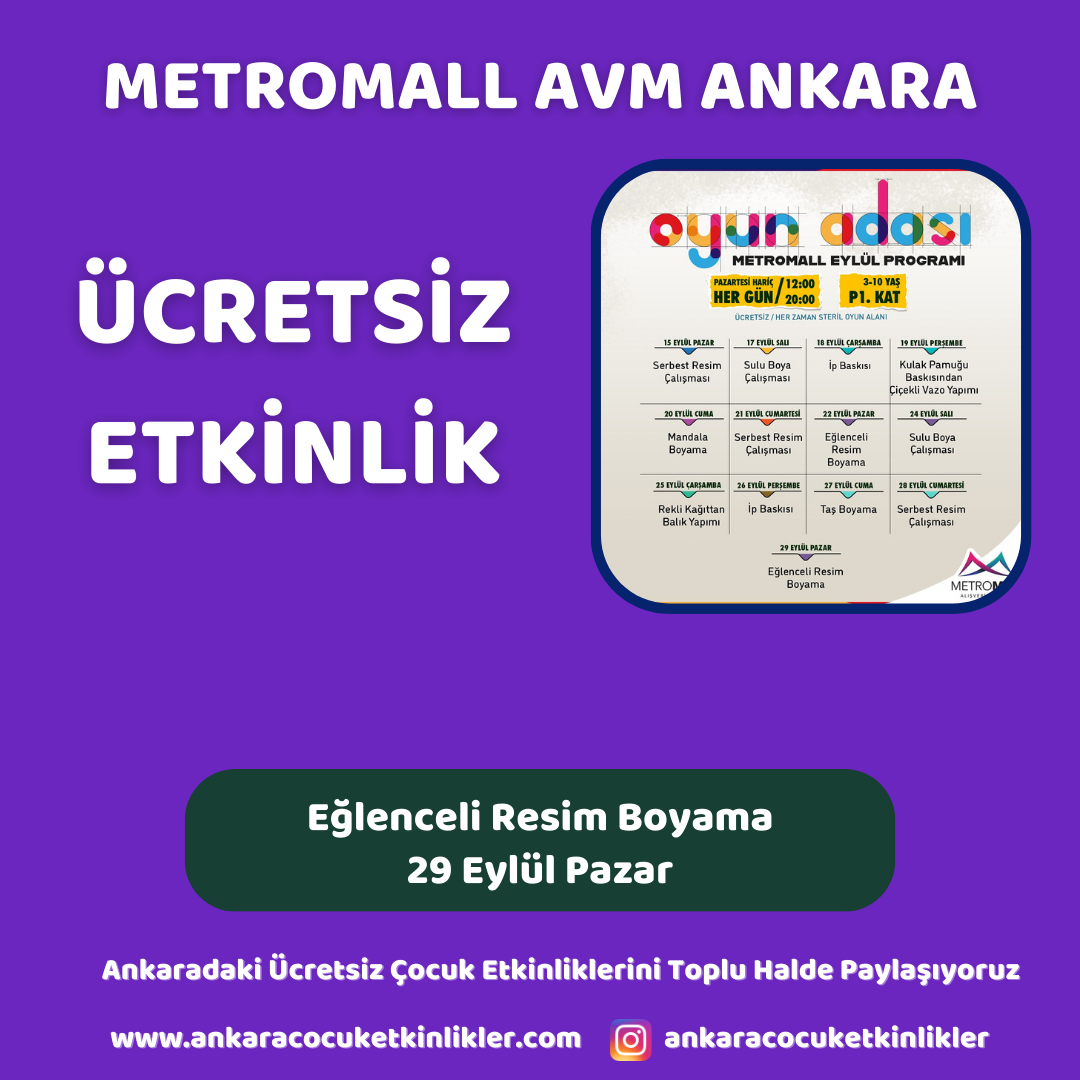 metromall avm 29 eylul Eglenceli Resim Boyama