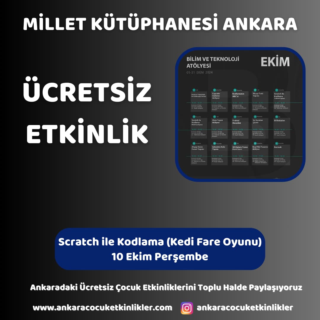 millet kutuphanesi 10 ekim scratch ile kodlama kedi fare oyunu