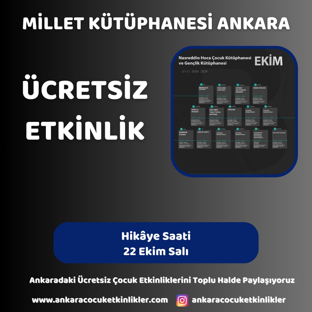 millet kutuphanesi 22 ekim hikaye saati