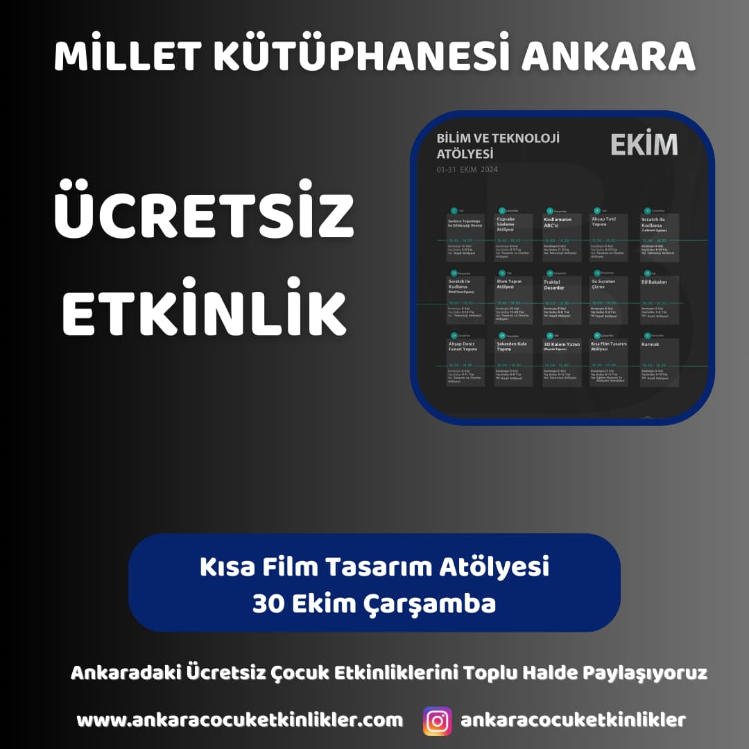 millet kutuphanesi 30 ekim kisa film tasarim atolyesi