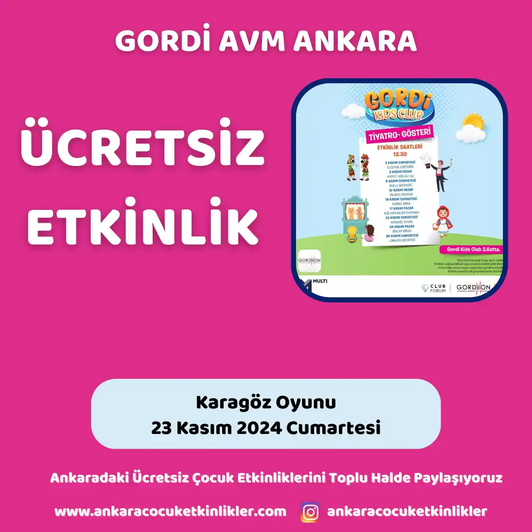 gordi avm 23 kasim Karagoz Oyunu