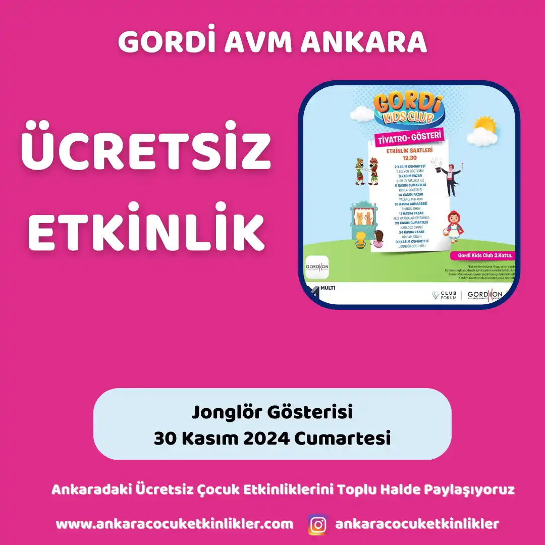 gordi avm 30 kasim Jonglor Gosterisi