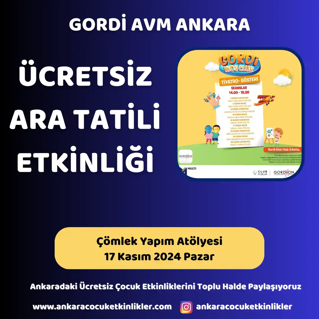 gordi avm ankara 17 kasim Comlek Yapim Atolyesi