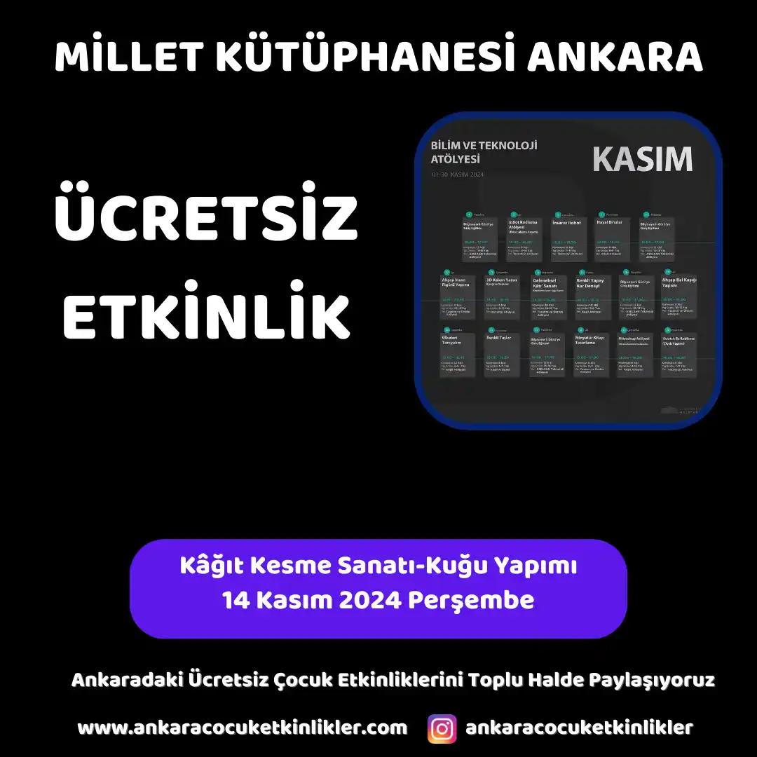 millet kutuphanesi 14 kasim Kagit Kesme Sanati Kugu Yapimi
