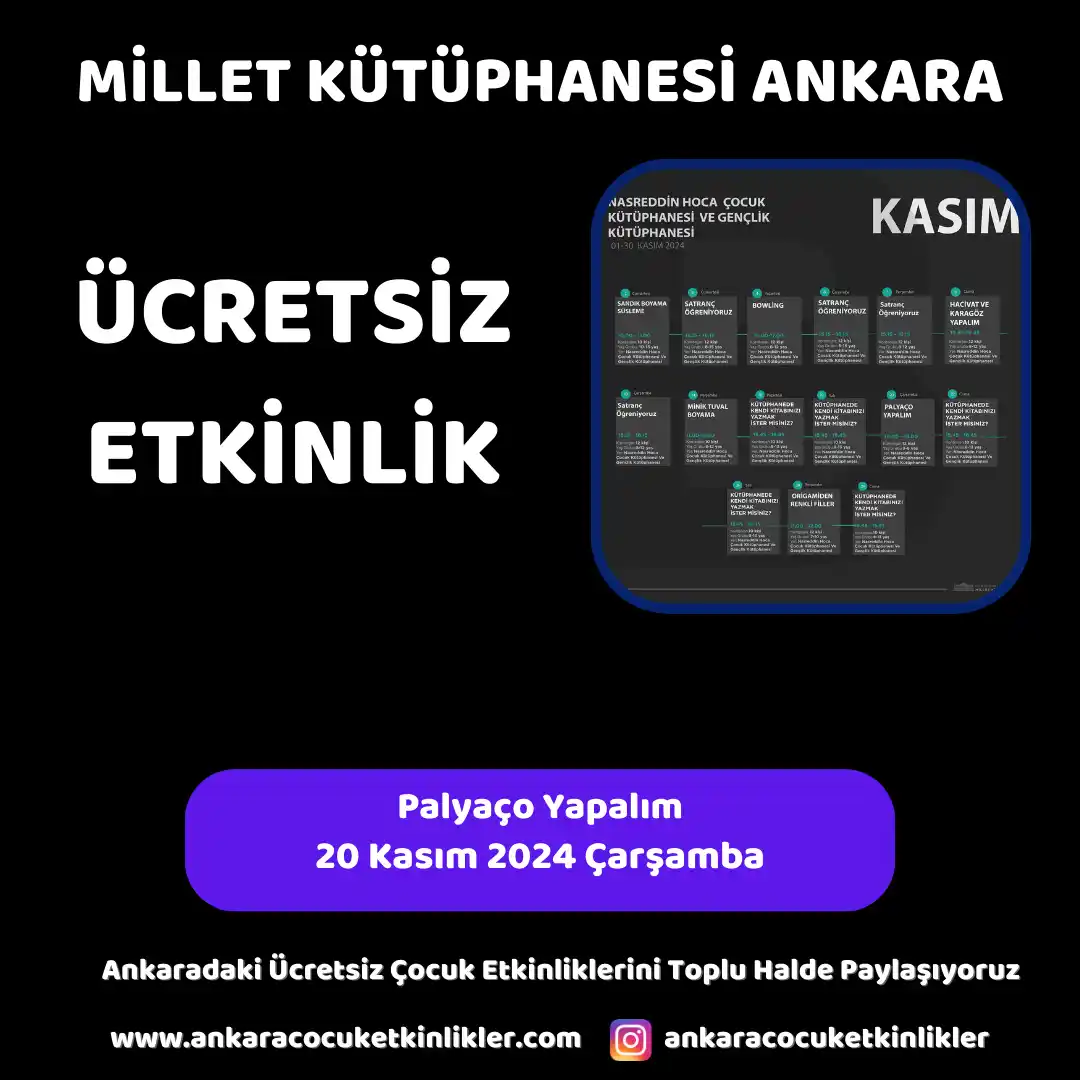millet kutuphanesi 20 kasim Palyaco Yapalim