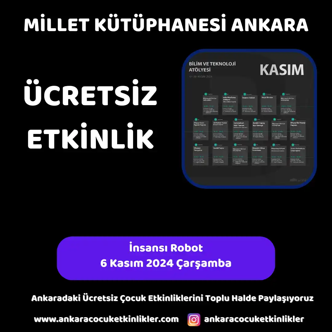 millet kutuphanesi 6 kasim Insansi Robot