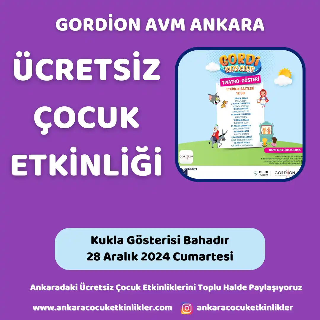 gordion avm 28 araik Kukla Gosterisi Bahadir