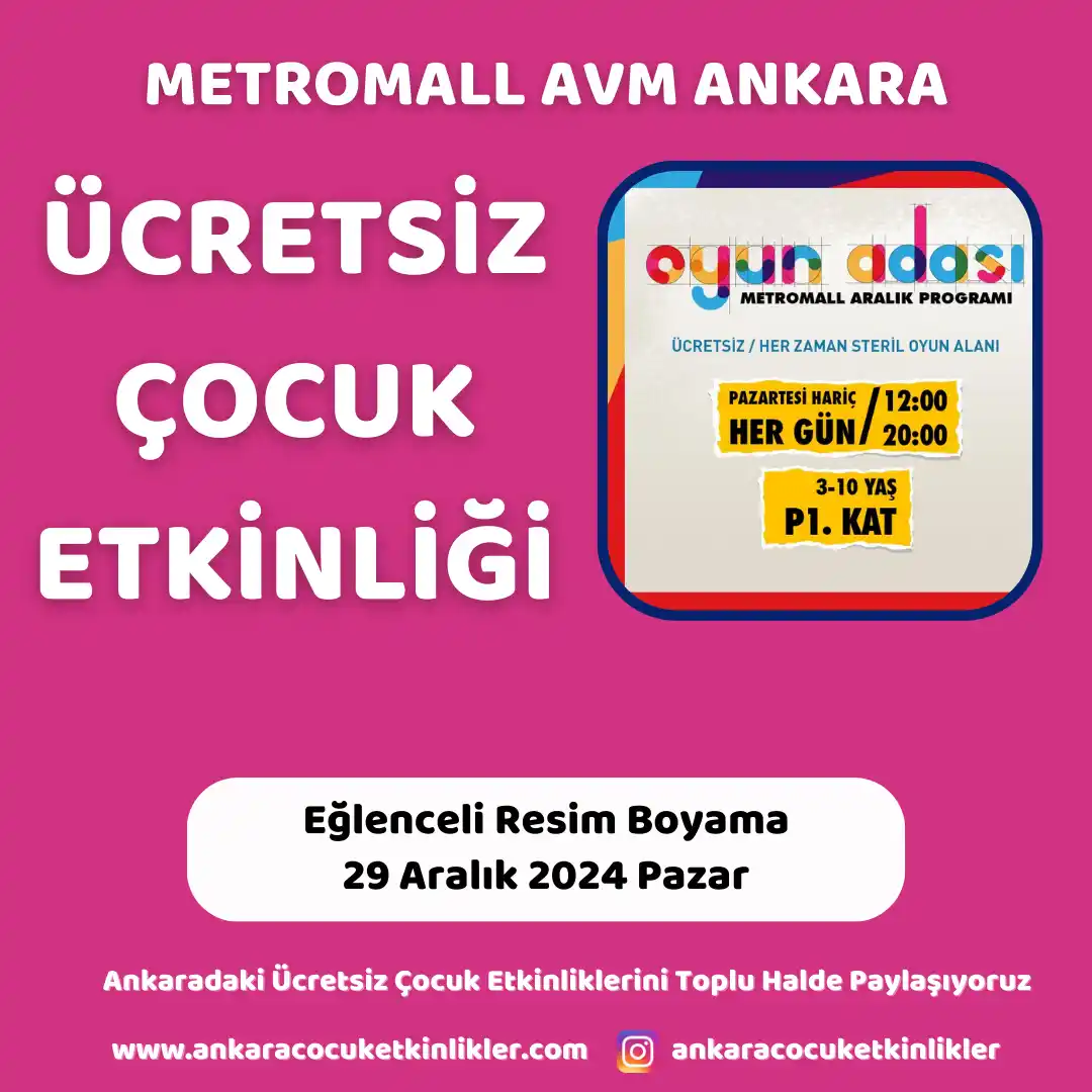 metromall avm 29 aralik Eglenceli Resim Boyama