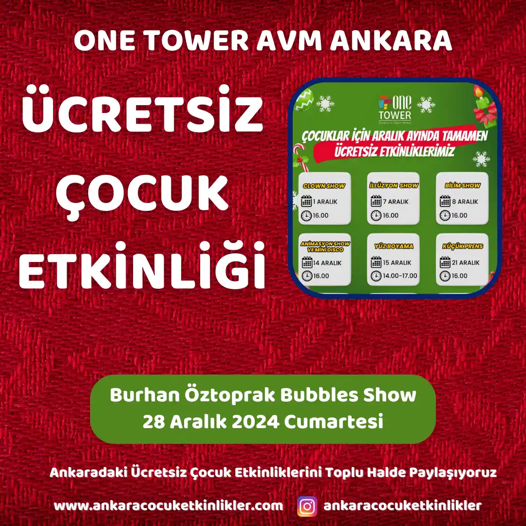 one tower avm 28 aralik Burhan Oztoprak Bubbles Show