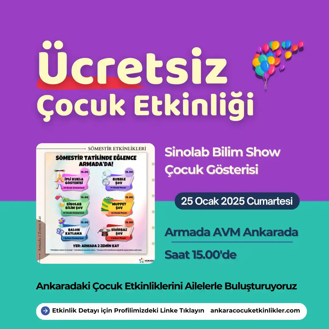armada avm 25 ocak Sinolab Bilim Show