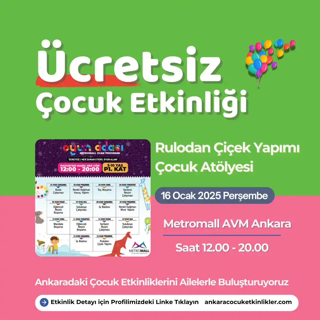 metromall avm 16 ocak Rulodan Cicek Yapimi