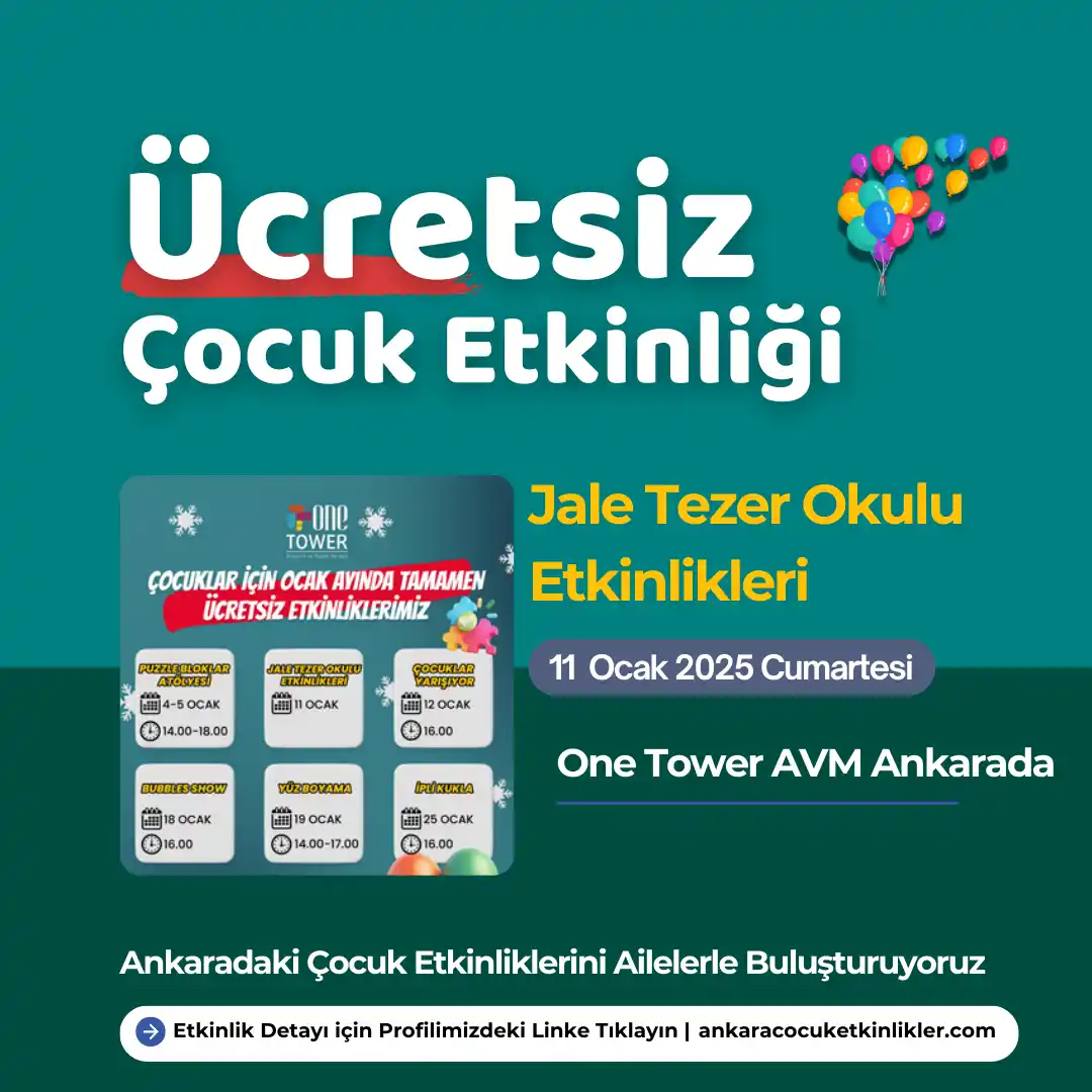 one tower avm 11 ocak Jale Tezer Okulu Etkinlikleri