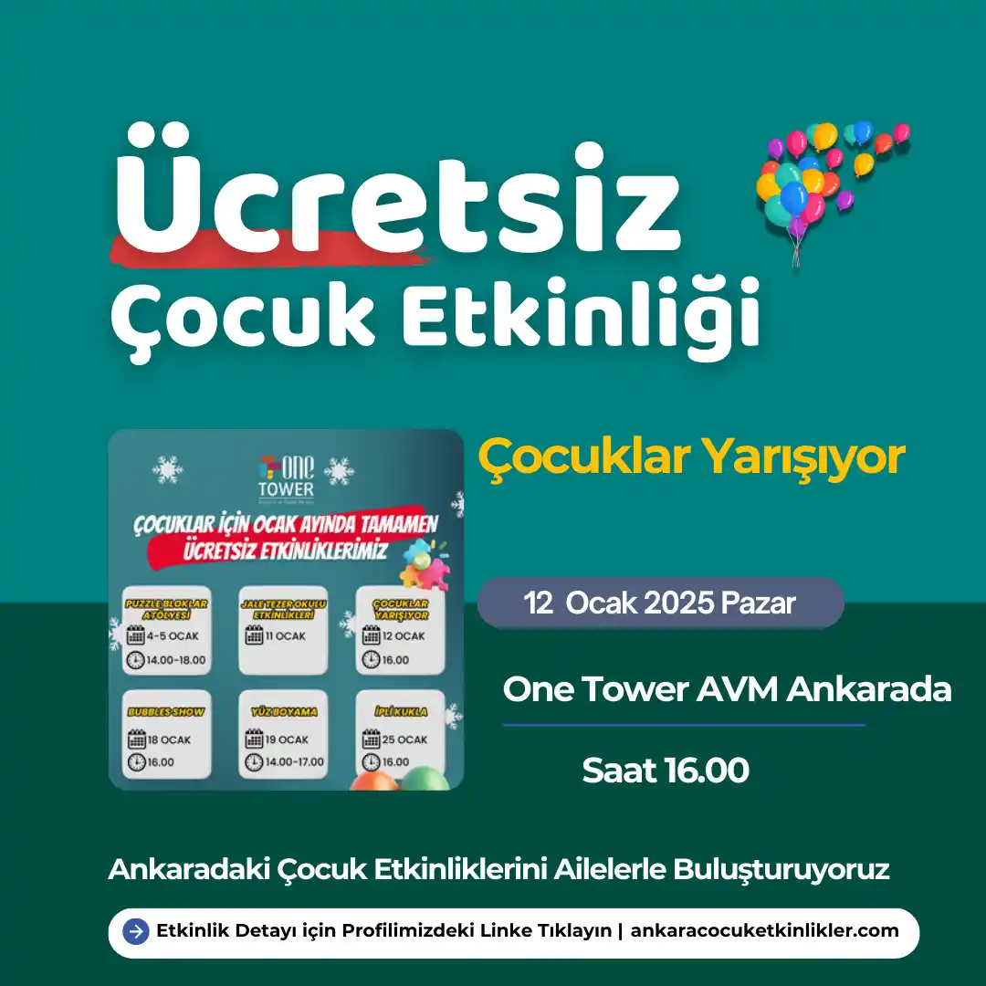 one tower avm 12 ocak Cocuklar Yarisiyor