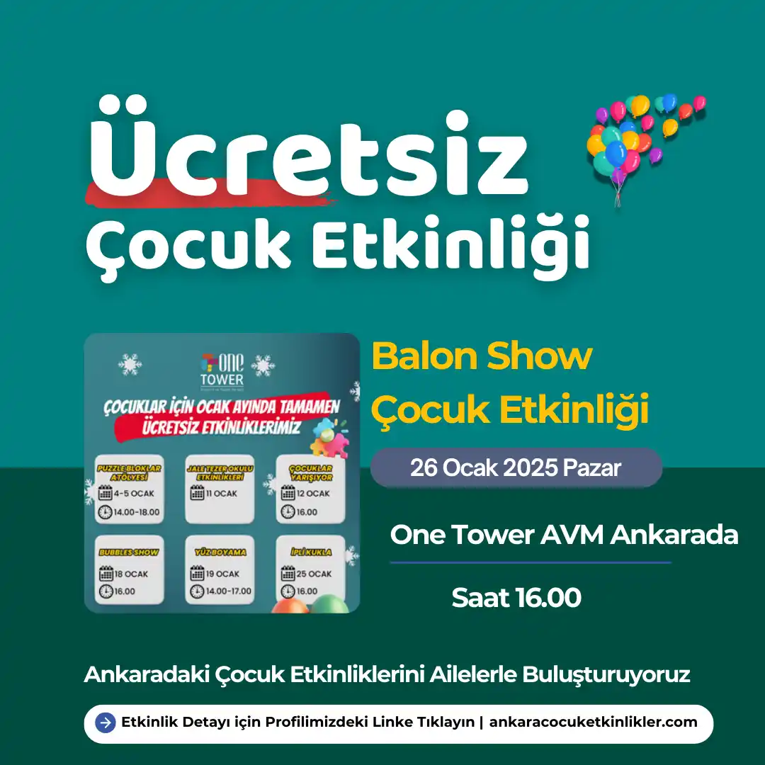 one tower avm 26 ocak Balon Show