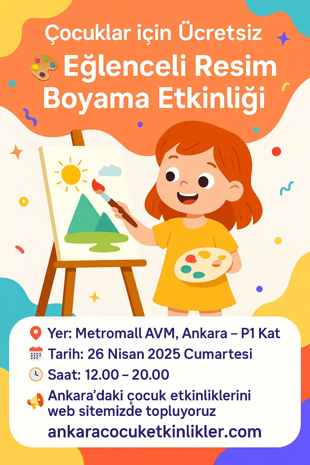 metromall avm 26 nisan eglenceli resim boyama