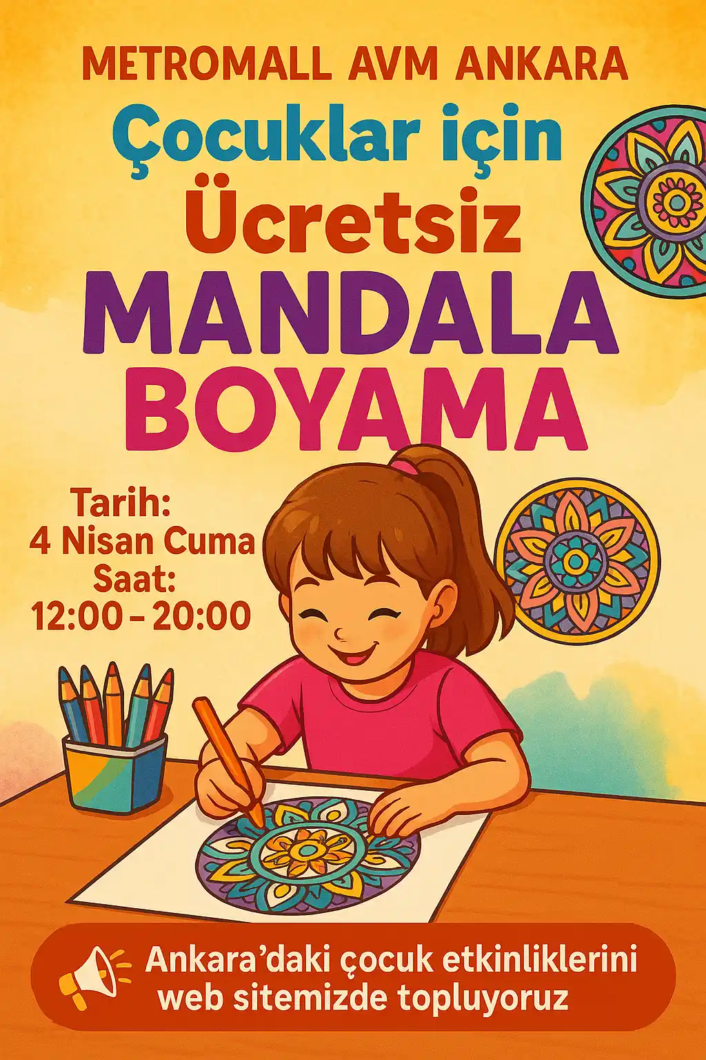 metromall avm 4 nisan mandala boyama