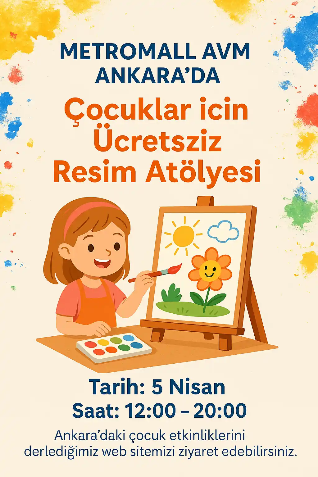 metromall avm 5 nisan ucretsiz resim atolyesi