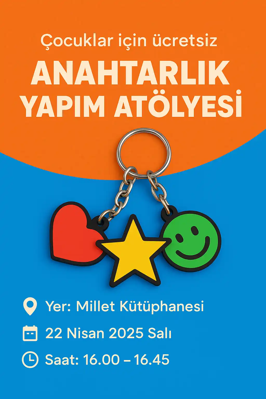 millet kutuphanesi 22 nisan anahtarlik yapim atolyesi