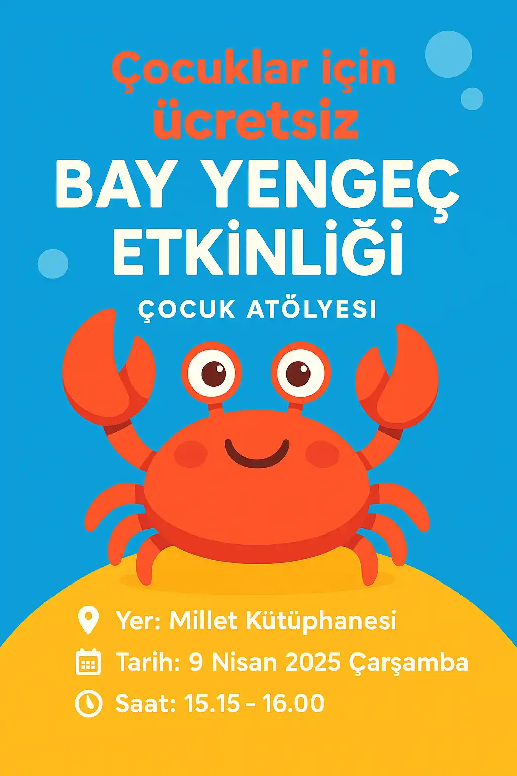 millet kutuphanesi 9 nisan bay yengec etkinligi