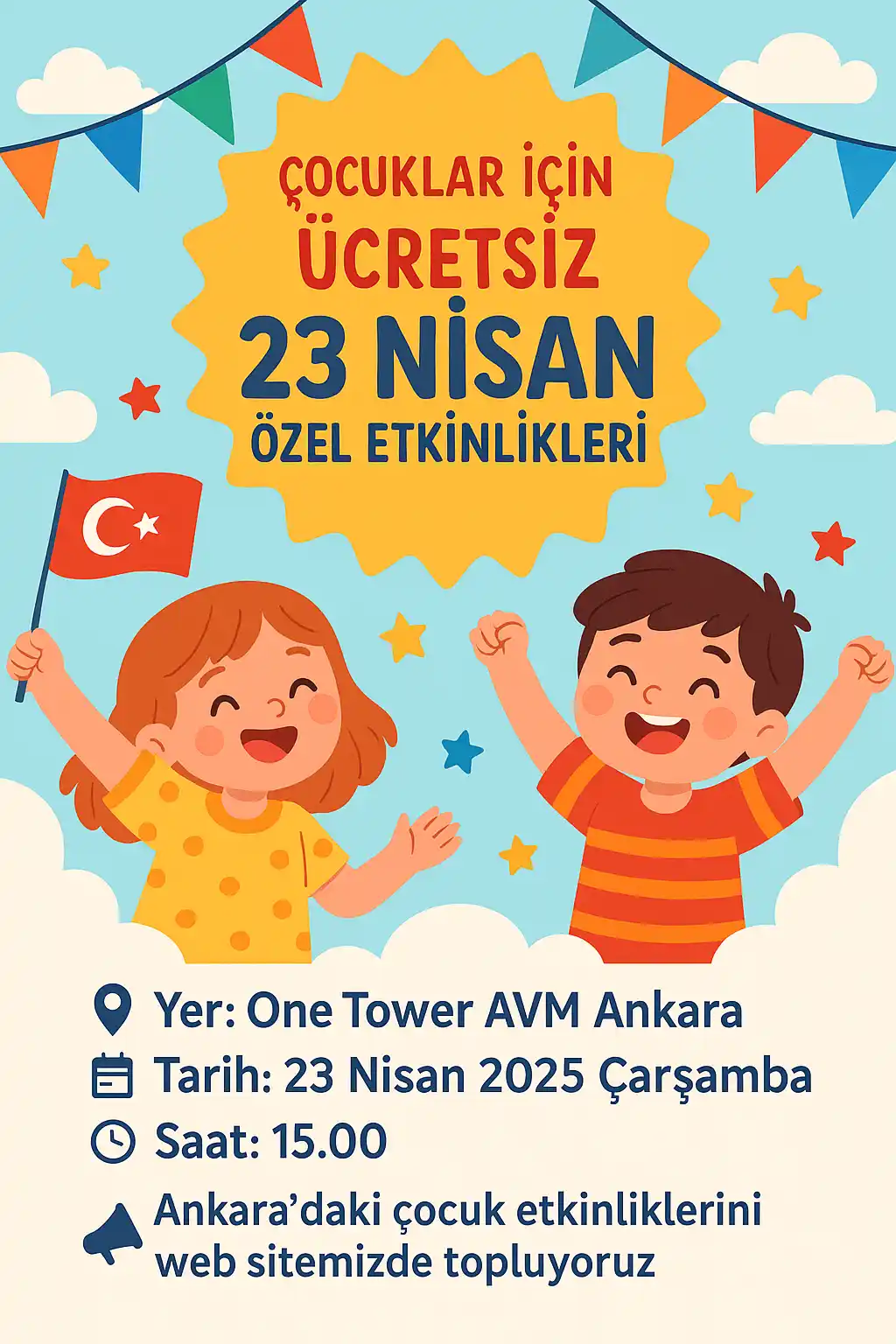 one tower avm 23 nisan etkinlikleri