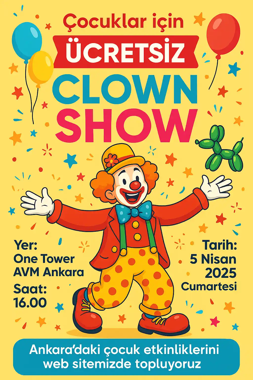 one tower avm 5 nisan clown show