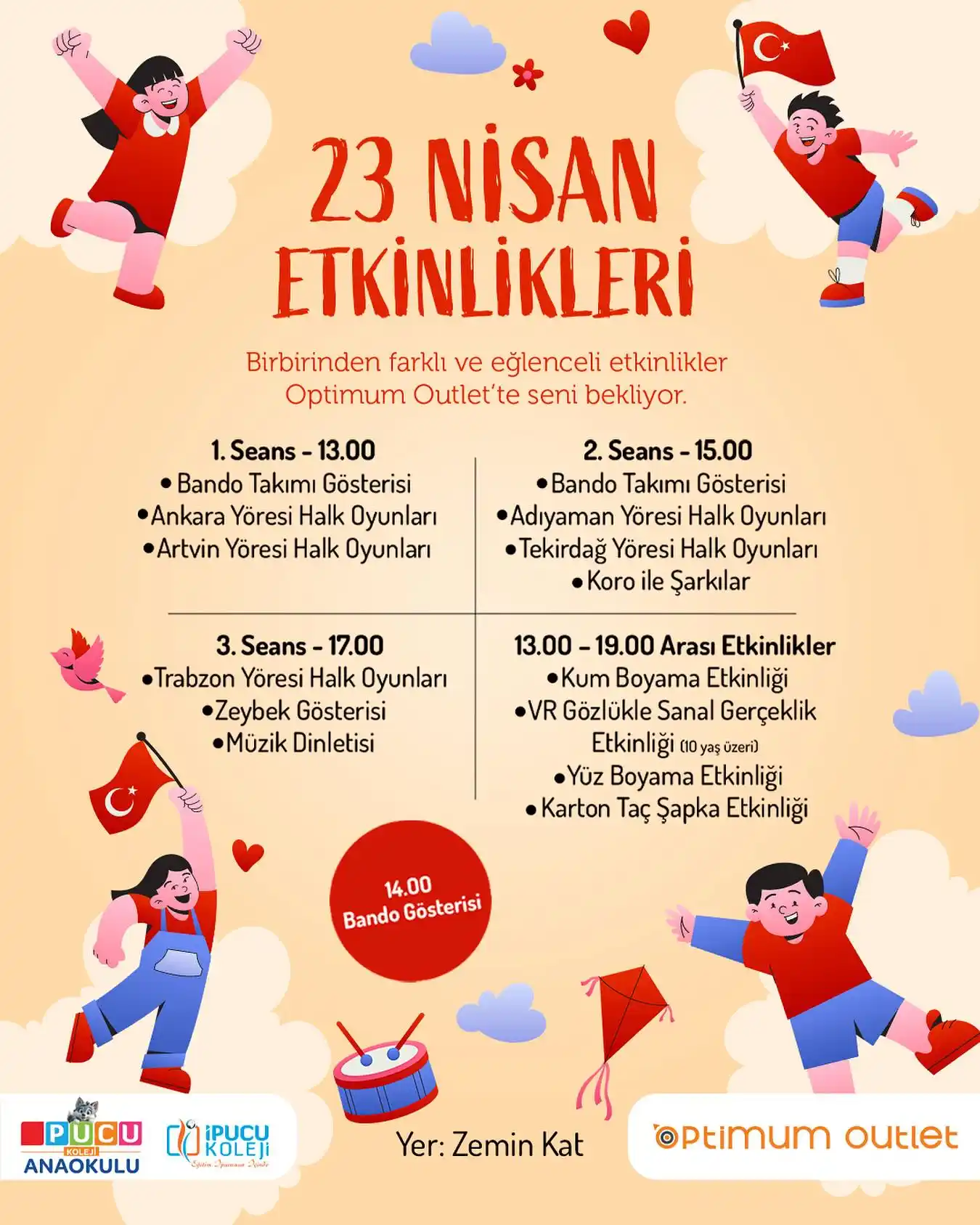 optimum avm 23 nisan etkinlikleri