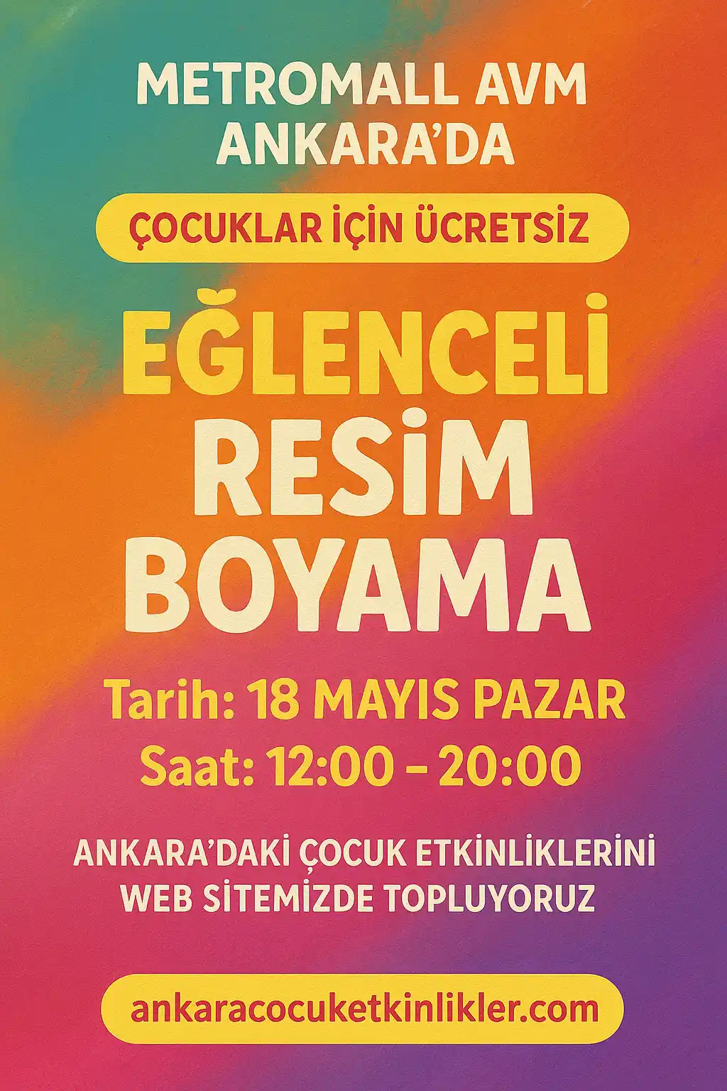 metromall avm 18 mayis eglenceli resim boyama