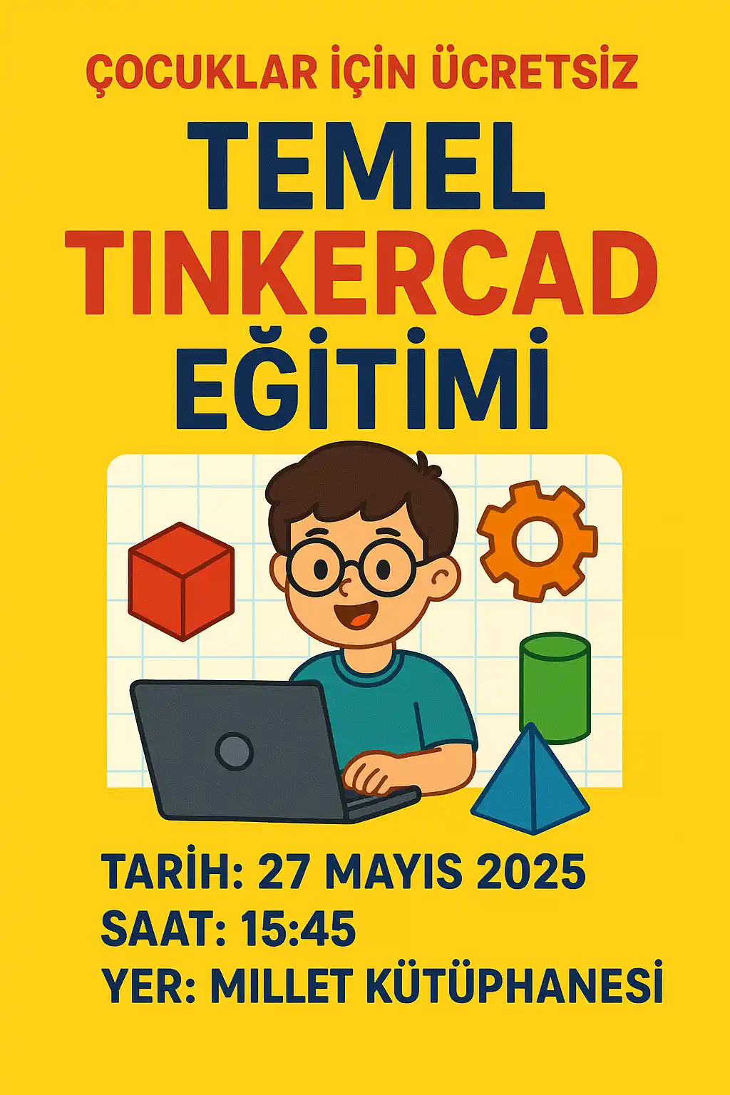 millet kutuphanesi 27 mayis temel tinkercad
