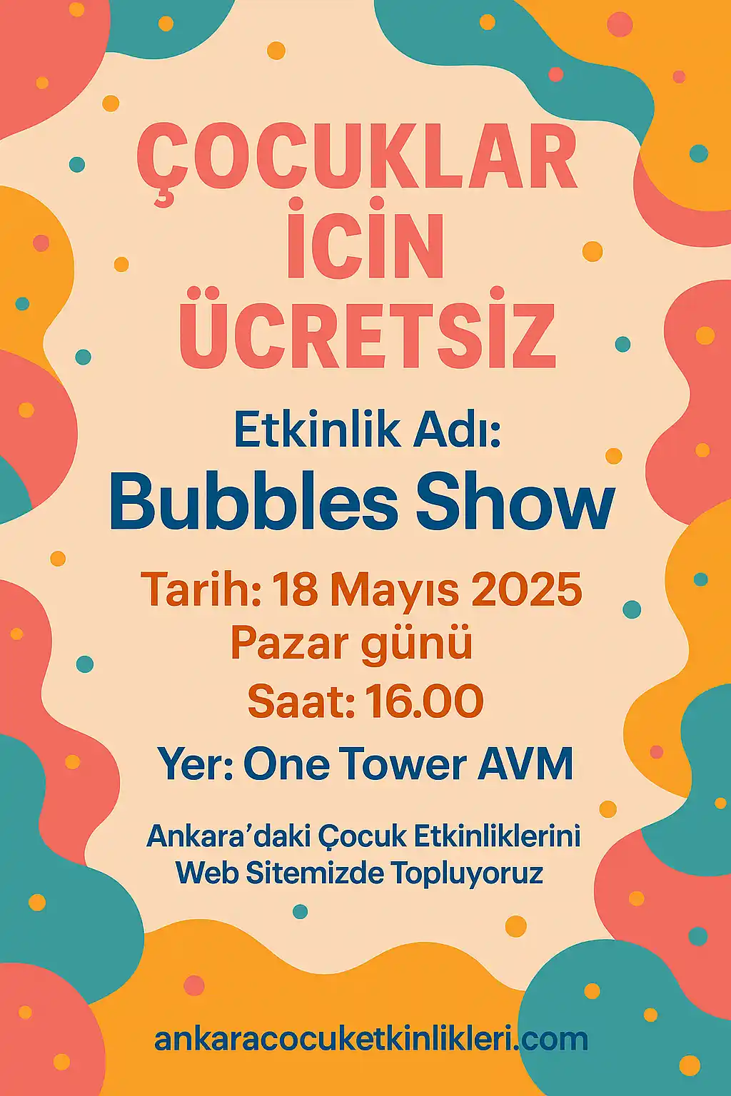 one tower avm 18 mayis bubbles show