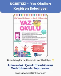 Ankara buyuksehir belediyesi ucretsiz yaz okulu