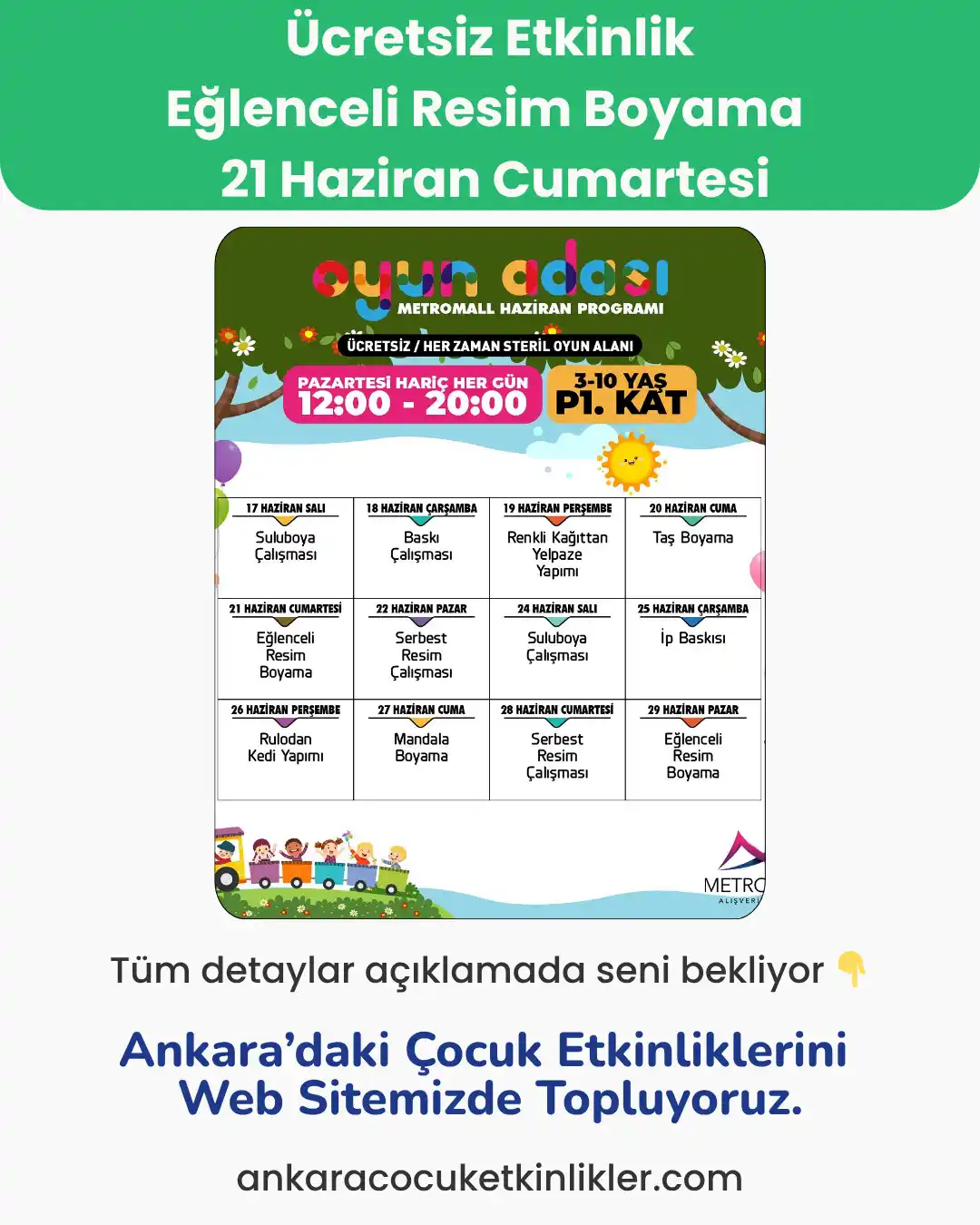 metromall avm 21 haziran Eglenceli Resim Boyama