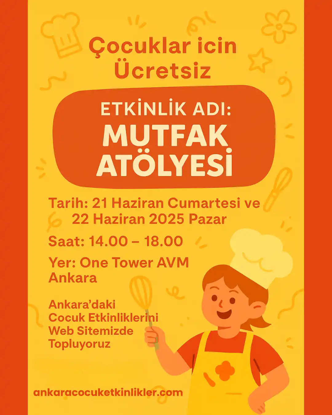 one tower avm 2122 haziran mutfak atolyesi