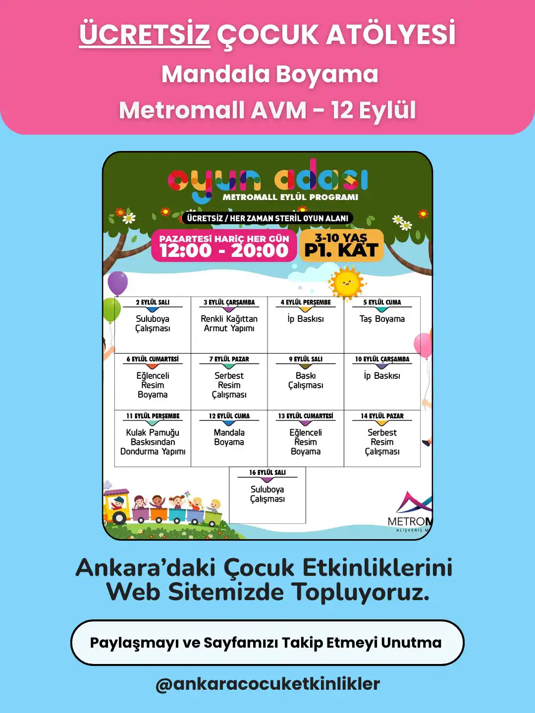 metromall avm 12 eylul Mandala Boyama