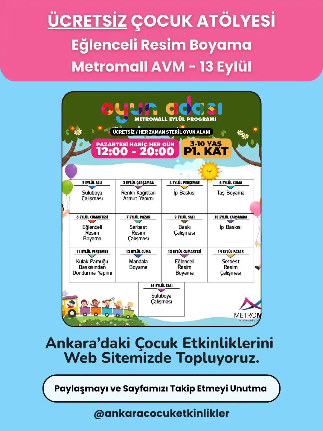 metromall avm 13 eylul Eglenceli Resim Boyama