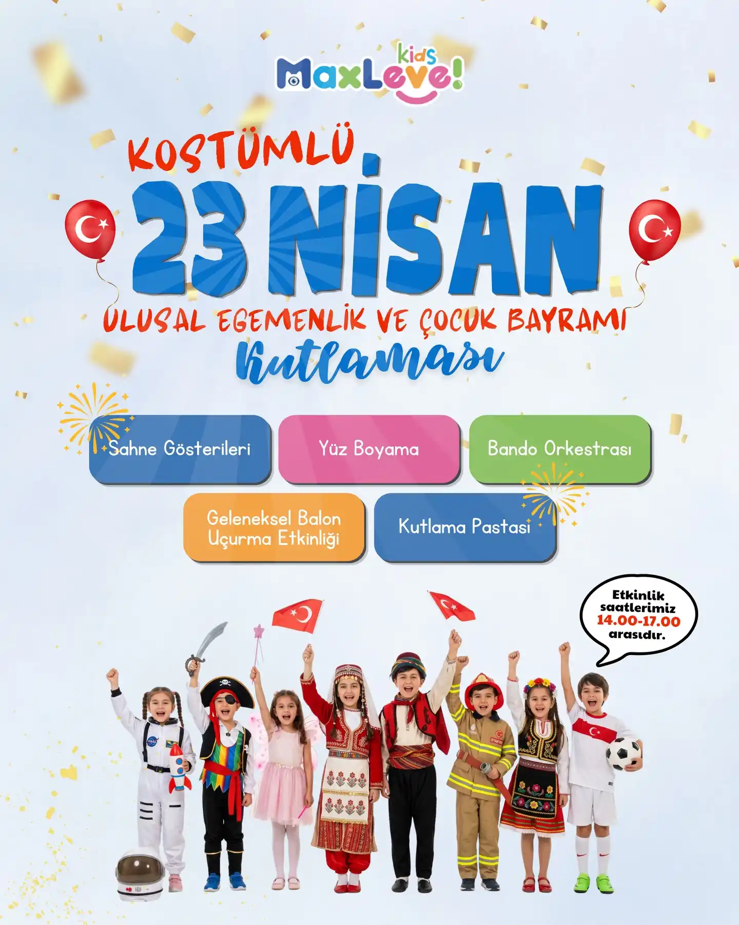 max level avm 23 nisan etkinlikleri